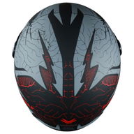 YM-833 Predator Helmet Devil Black Red