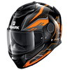 Shark Spartan 1.2 Antheon Black Orange Full Face Motorcycle Helmet Front Left                                                                                                                                                                                  
