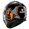 Shark Spartan 1.2 Antheon Black Orange Full Face Motorcycle Helmet Back Left                                                                                                                                                                                   