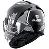Shark Spartan 1.2 Antheon Matt Black White Full Face Motorcycle Helmet Back Left                                                                                                                                                                               