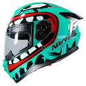 N700 Big Mouth Helmet Aqua Red White