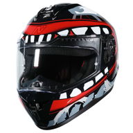 N700 Big Mouth Helmet Black Red White