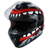 N700 Big Mouth Helmet Black Red White