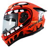 Nitro Nitro N700 Big Mouth Helmet Orange Red White - Thumbnail 1