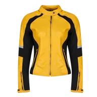 Fiona Leather Jacket Yellow