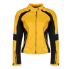 MotoGirl MotoGirl Fiona Leather Jacket Yellow - Thumbnail 1