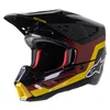 Alpinestars Alpinestars S-M5 Venture Helmet Black Burgundy Yellow Glossy - Thumbnail 1