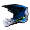 Alpinestars Alpinestars S-M5 Rayon Helmet Nightlife UCLA Blue White Matt - Thumbnail 4