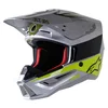 Alpinestars Alpinestars S-M5 Bond Helmet Silver Fluo Military Green - Thumbnail 1