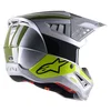 Alpinestars Alpinestars S-M5 Bond Helmet Silver Fluo Military Green - Thumbnail 3