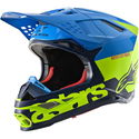 Supertech S-M8 Radium MX Helmet Aqua Yellow Fluo Navy