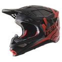 Supertech S-M8 Echo MX Helmet Black Grey Red Fluo