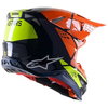 Alpinestars Alpinestars Supertech S-M8 Factory MX Helmet Dark Blue Orange Yellow Fluo - Thumbnail 2