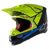 Alpinestars Alpinestars Supertech S-M8 Factory MX Helmet Black Yellow Fluo Blue - Thumbnail 1