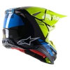 Alpinestars Alpinestars Supertech S-M8 Factory MX Helmet Black Yellow Fluo Blue - Thumbnail 3