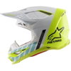 Alpinestars Alpinestars Supertech S-M8 Anaheim Helmet White Yellow Fluo Turquoise - Thumbnail 2