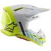 Alpinestars Alpinestars Supertech S-M8 Anaheim Helmet White Yellow Fluo Turquoise - Thumbnail 3