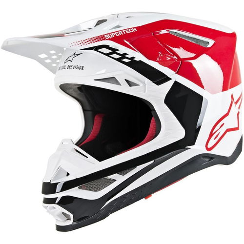 Alpinestars Supertech S-M8 Triple MX Helmet Red White Glossy