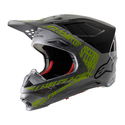 Supertech S-M8 Triple MX Helmet Silver Black Yellow Fluo