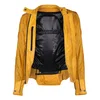 MotoGirl MotoGirl Valerie Leather Jacket Yellow - Thumbnail 4