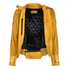 MotoGirl MotoGirl Valerie Leather Jacket Yellow - Thumbnail 3