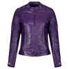 MotoGirl MotoGirl Valerie Leather Jacket Purple - Thumbnail 1