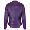 MotoGirl MotoGirl Valerie Leather Jacket Purple - Thumbnail 2