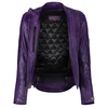 MotoGirl MotoGirl Valerie Leather Jacket Purple - Thumbnail 3