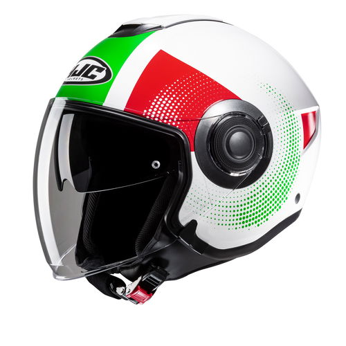 HJC I40N Helmet Pyle Green White Red
