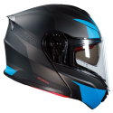 F441 Helmet Analog II Satin Black Gun Blue