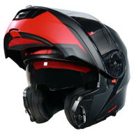 F441 Helmet Analog II Satin Black Gun Red