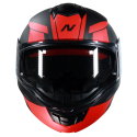 F441 Helmet Analog II Satin Black Gun Red