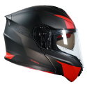 F441 Helmet Analog II Satin Black Gun Red