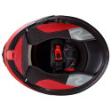 F441 Helmet Analog II Satin Black Gun Red