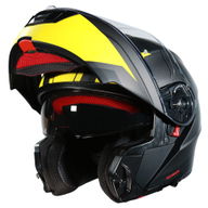 F441 Helmet Analog II Satin Black Gunmetal Yellow