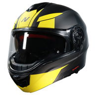 F441 Helmet Analog II Satin Black Gunmetal Yellow