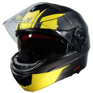 F441 Helmet Analog II Satin Black Gunmetal Yellow