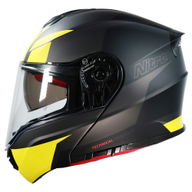 F441 Helmet Analog II Satin Black Gunmetal Yellow