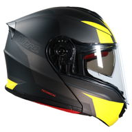 F441 Helmet Analog II Satin Black Gunmetal Yellow