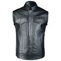 Leather Waistcoat Black