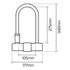 Oxford Products Oxford Products Magnum U-lock with Bracket - Thumbnail 2