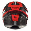 MT Rapide Pro Carbon Red Full Face Motorcycle Helmet Back                                                                                                                                                                                                      