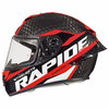 MT Rapide Pro Carbon Red Full Face Motorcycle Helmet Left Side                                                                                                                                                                                                 