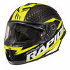 MT Rapide Pro Carbon Fluo Yellow Full Face Motorcycle Helmet Front Left                                                                                                                                                                                        