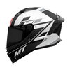 MT MT Stinger 2 Zivze Helmet Gloss Black White - Thumbnail 1