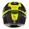 MT Rapide Pro Carbon Fluo Yellow Full Face Motorcycle Helmet Back                                                                                                                                                                                              