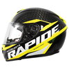 MT Rapide Pro Carbon Fluo Yellow Full Face Motorcycle Helmet Left Side                                                                                                                                                                                         