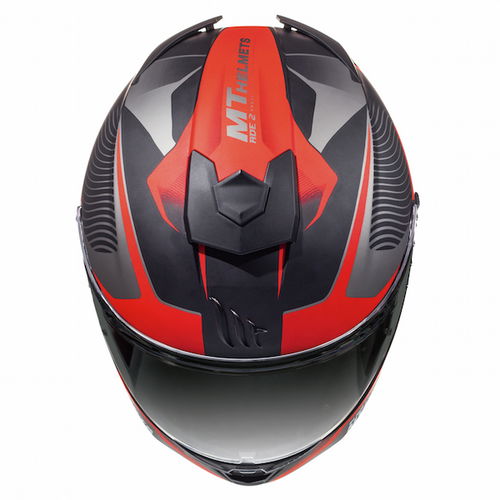 MT Blade 2 SV Blaster Matt Black Red Full Face Motorcycle Helmet Top                                                                                                                                                                                           