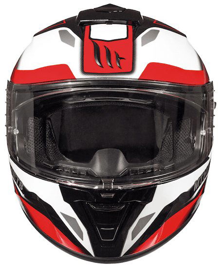 MT Blade 2 SV Fugue Black Red White Full Face Motorcycle Helmet Front                                                                                                                                                                                          
