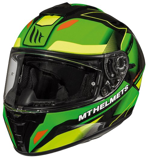 MT Blade 2 SV Fugue Black Flu Green Full Face Motorcycle Helmet Front Left                                                                                                                                                                                     